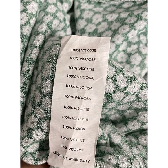 Urban Outfitters Daisy Street Size Medium Boho Green Print Long Sleeve - Picture 4 of 6